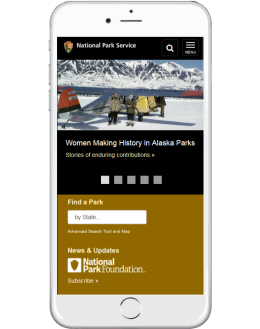 NPS Mobile friendly homepage