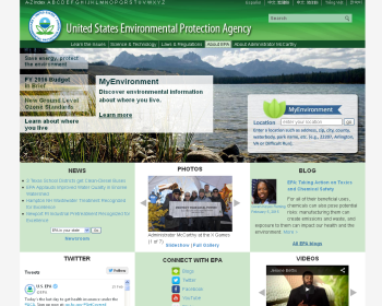 US Environmental Protection Agency (EPA) Web page