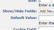 Show / Hide fields option::show-hide-small