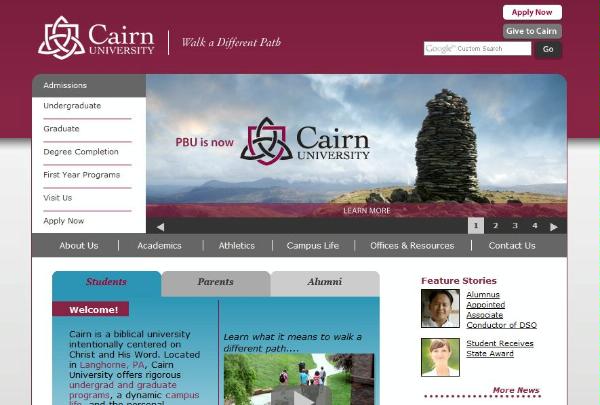 Cairn University Website Image