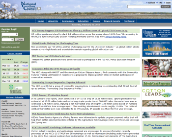 National Cotton Council Web page