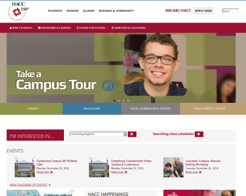 Harrisburg Area Community College Web page