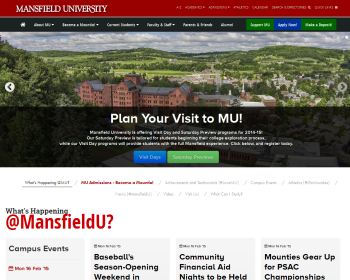 Mansfield University Web page