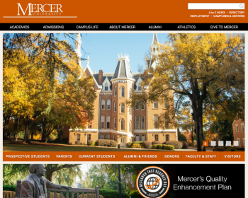 Mercer University Web page