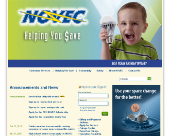 Northern Virginia Electric Cooperative Web page