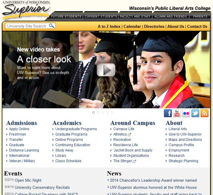university-of-wisconsin-superior-website-page-1