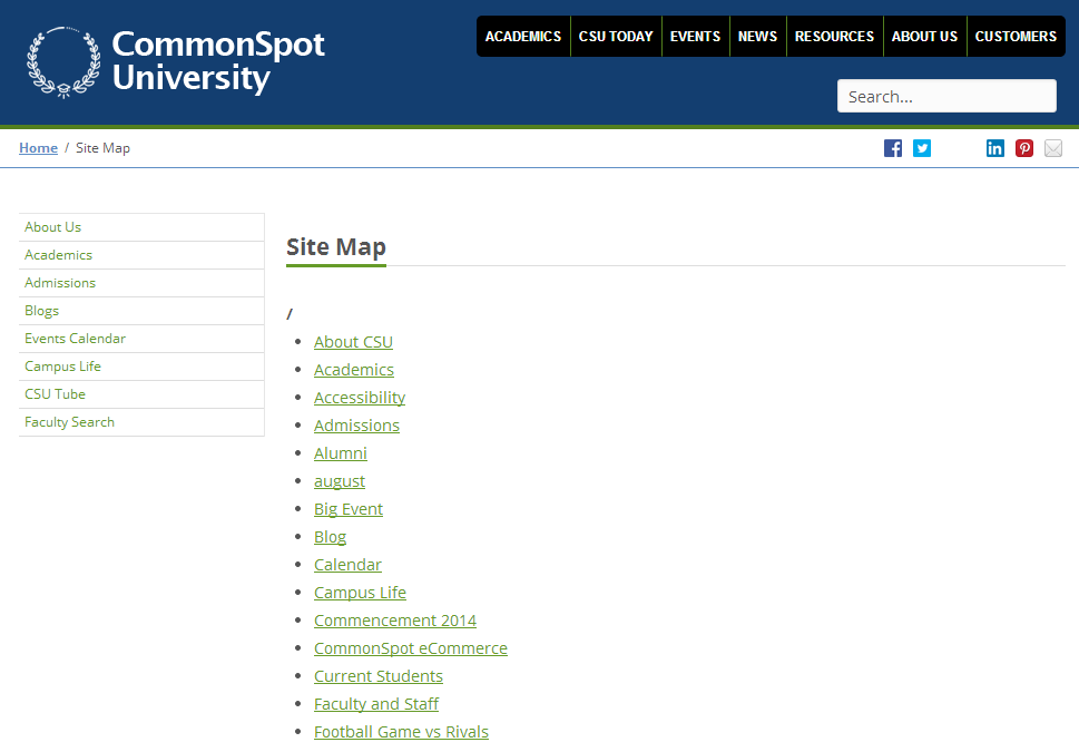 Sitemap for Web